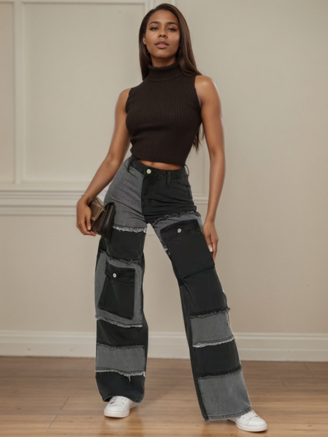 Large-size Women's Autumn New Style European And American High-quality Straight-cut High-waisted Wholesale Jeans For Women 2